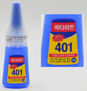 401 Super glue is quick bond for every thing, Such as WOOD, RUBBER,PLASTICS,METAL,PAPER & LEATHER ETC